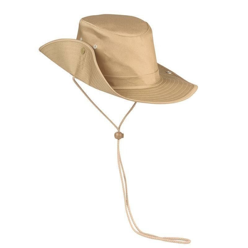 MIL-TEC Buschhut mit Druckknopf khaky Safari Hut Sommerhut