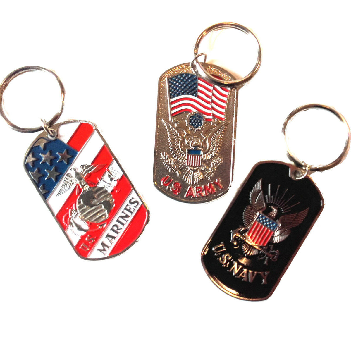 MIL-TEC Dog Tags Army Schlüsselbund Schlüsselanhänger Marines / Navy / Army