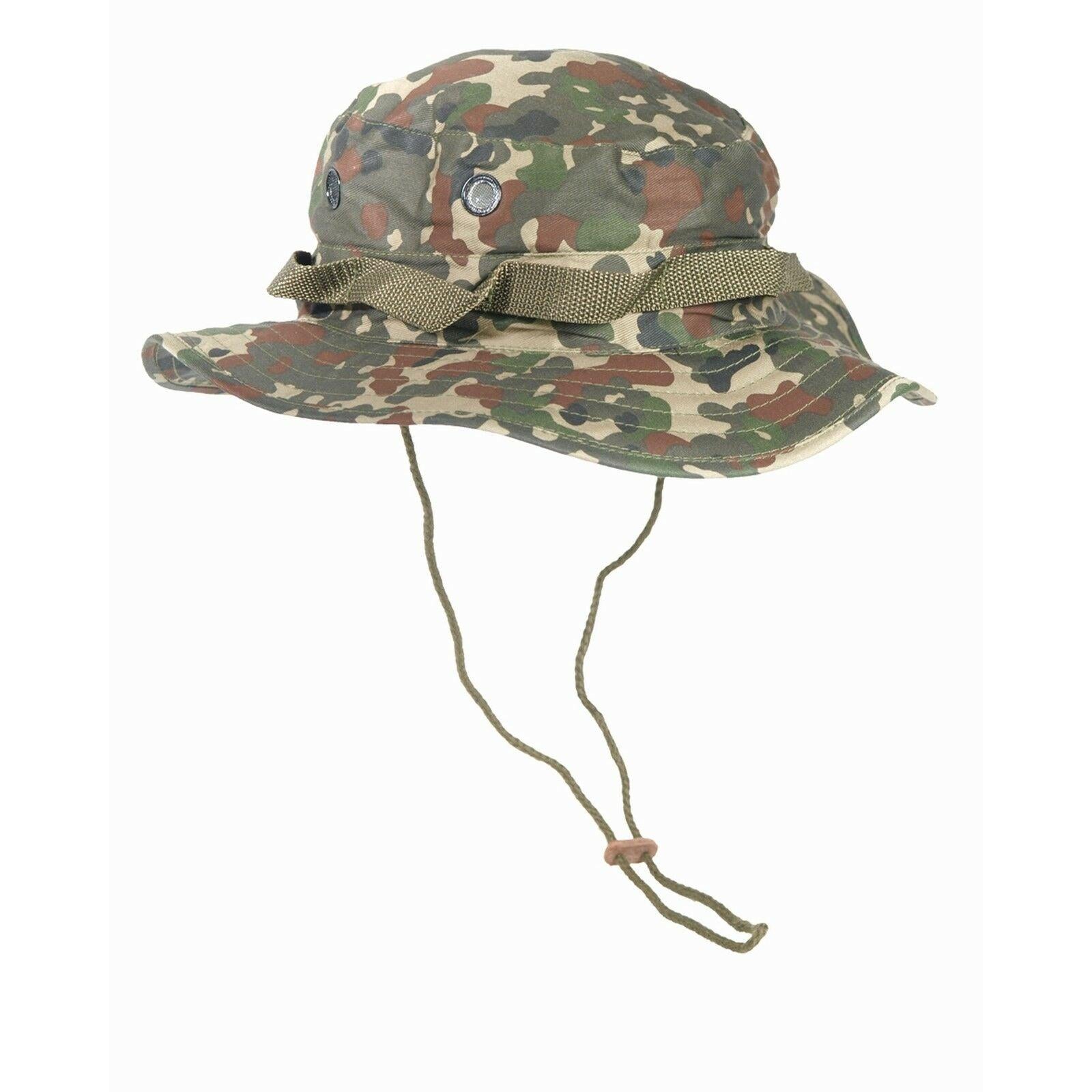 MIL-TEC Dschungelhut US Typ flecktarn Buschhut Tropenhut Sonnenhut Anglerhut Hut