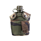 MIL-TEC Feldflasche 900ml Trinkflasche mit  Becher / Hülle woodland Army Flasche