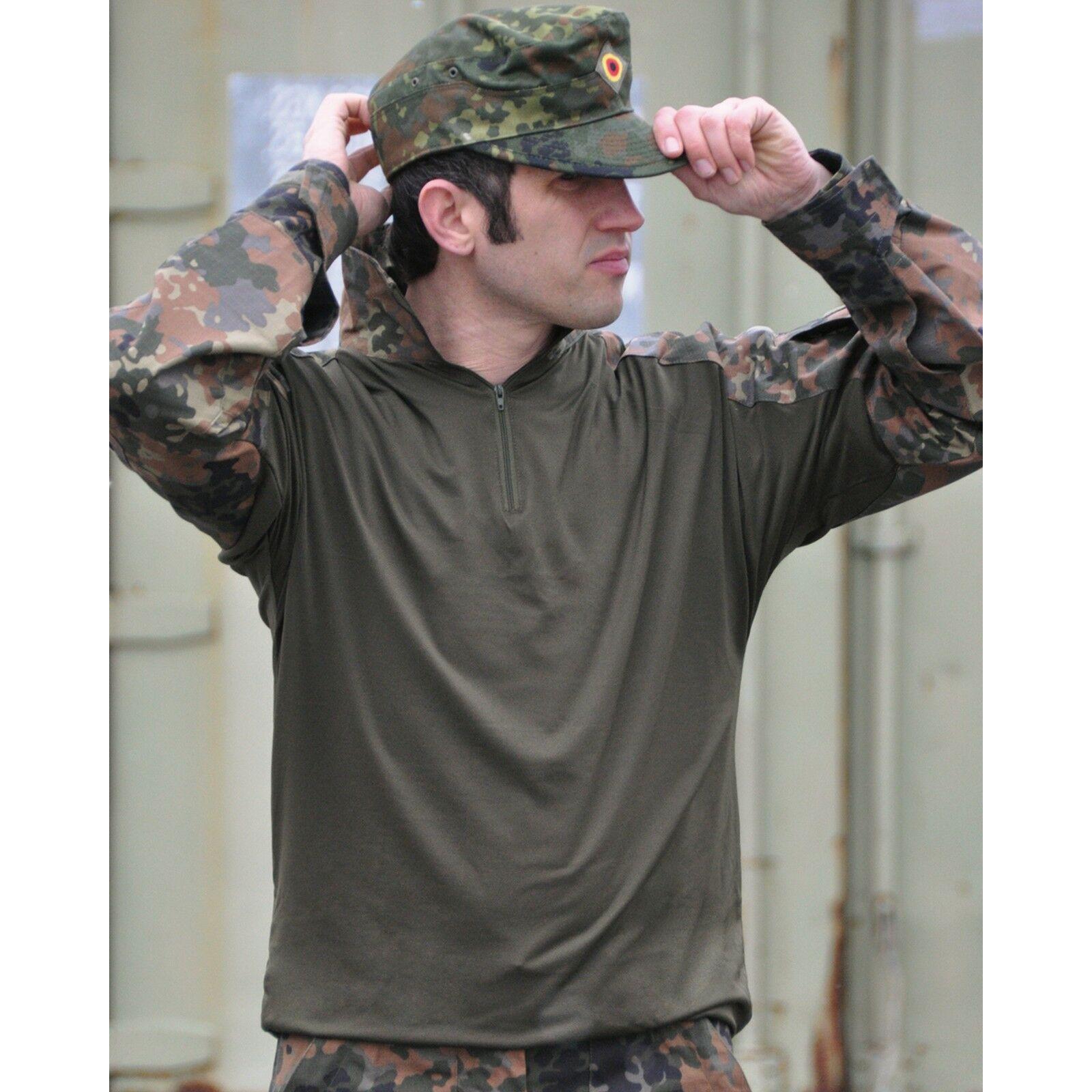 MIL-TEC Feldhemd Tactical flecktarn Combat Shirt Einsatzhemd Softair Paintball