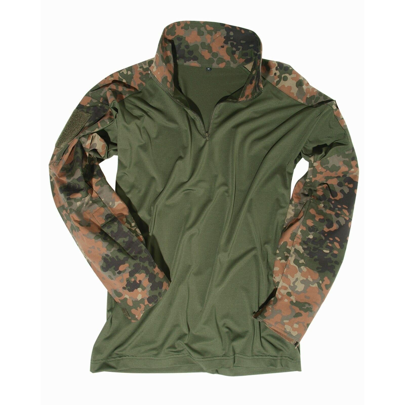 MIL-TEC Feldhemd Tactical flecktarn Combat Shirt Einsatzhemd Softair Paintball