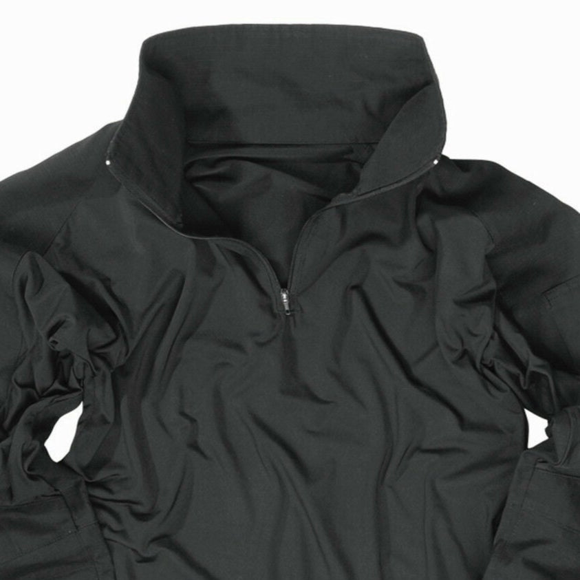 MIL-TEC Feldhemd Tactical schwarz Combat Shirt Einsatzhemd Armee Paintball