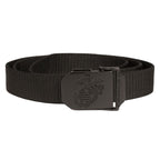 Vorderansicht des schwarzen MIL-TEC USMC Hosengürtels mit Zamak-Schnalle