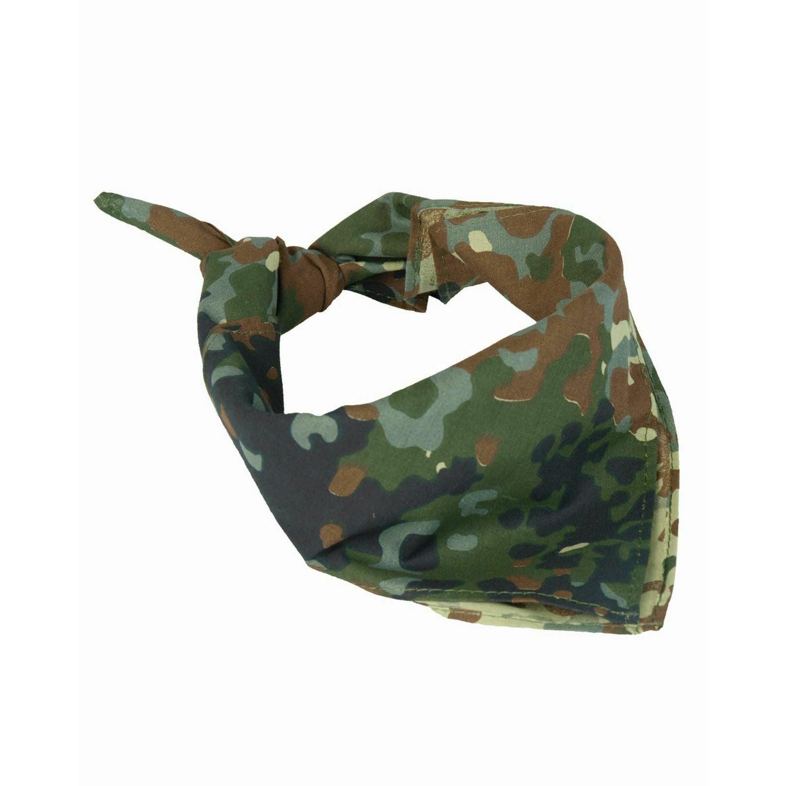 MIL-TEC Halstuch flecktarn als Dreieck gebunden