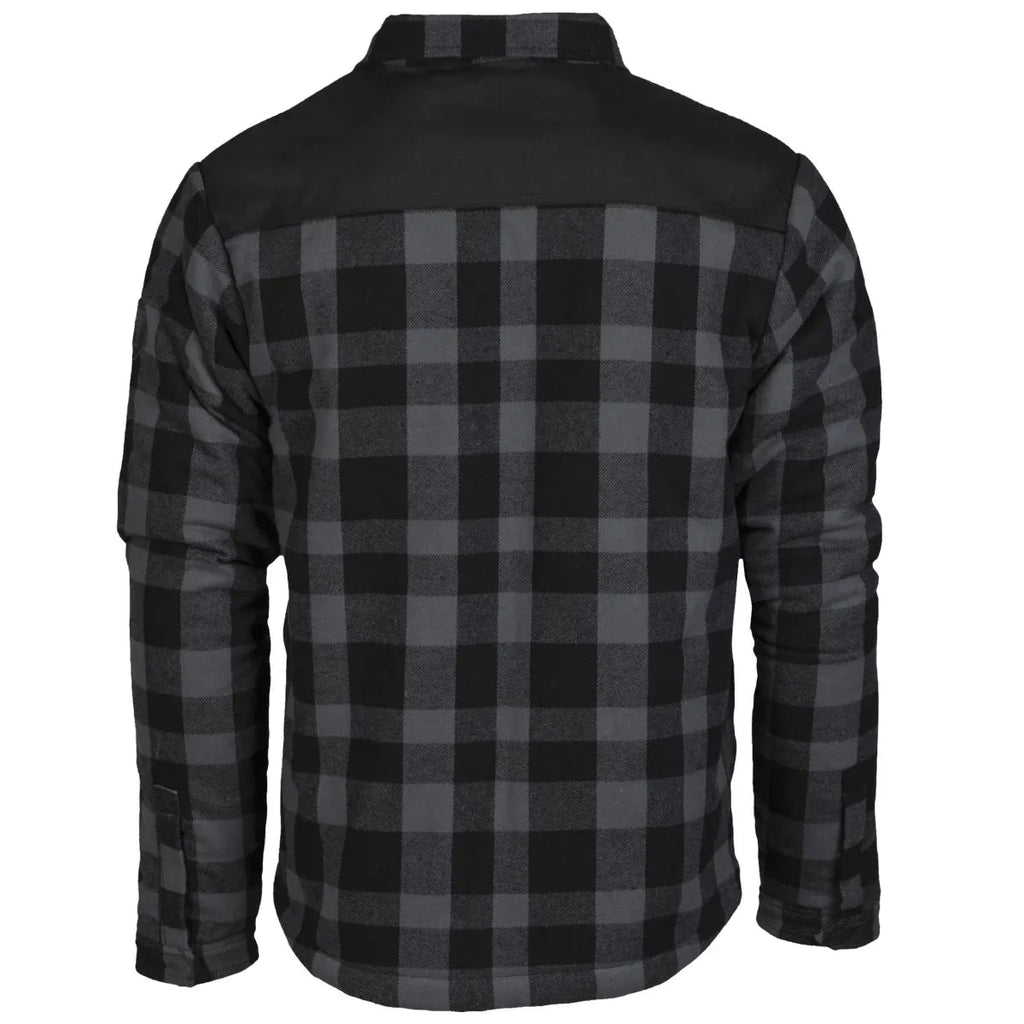 Rückansicht der Lumberjacket mit klassischem Karomuster