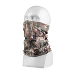 Seitliche Ansicht des Headgear-Tuchs, locker drapiert in Schlauchform