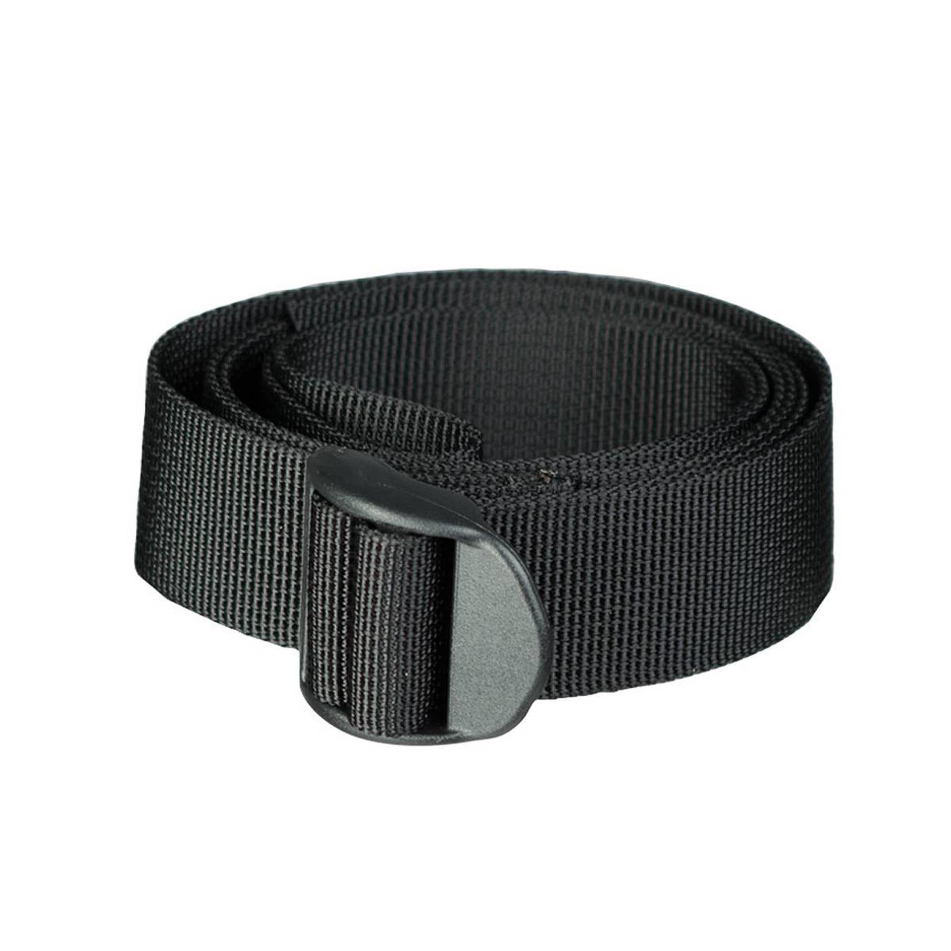 Schwarzer MIL-TEC Packriemen mit Kunststoff-Stegschnalle – 120 cm lang, 2,5 cm breit