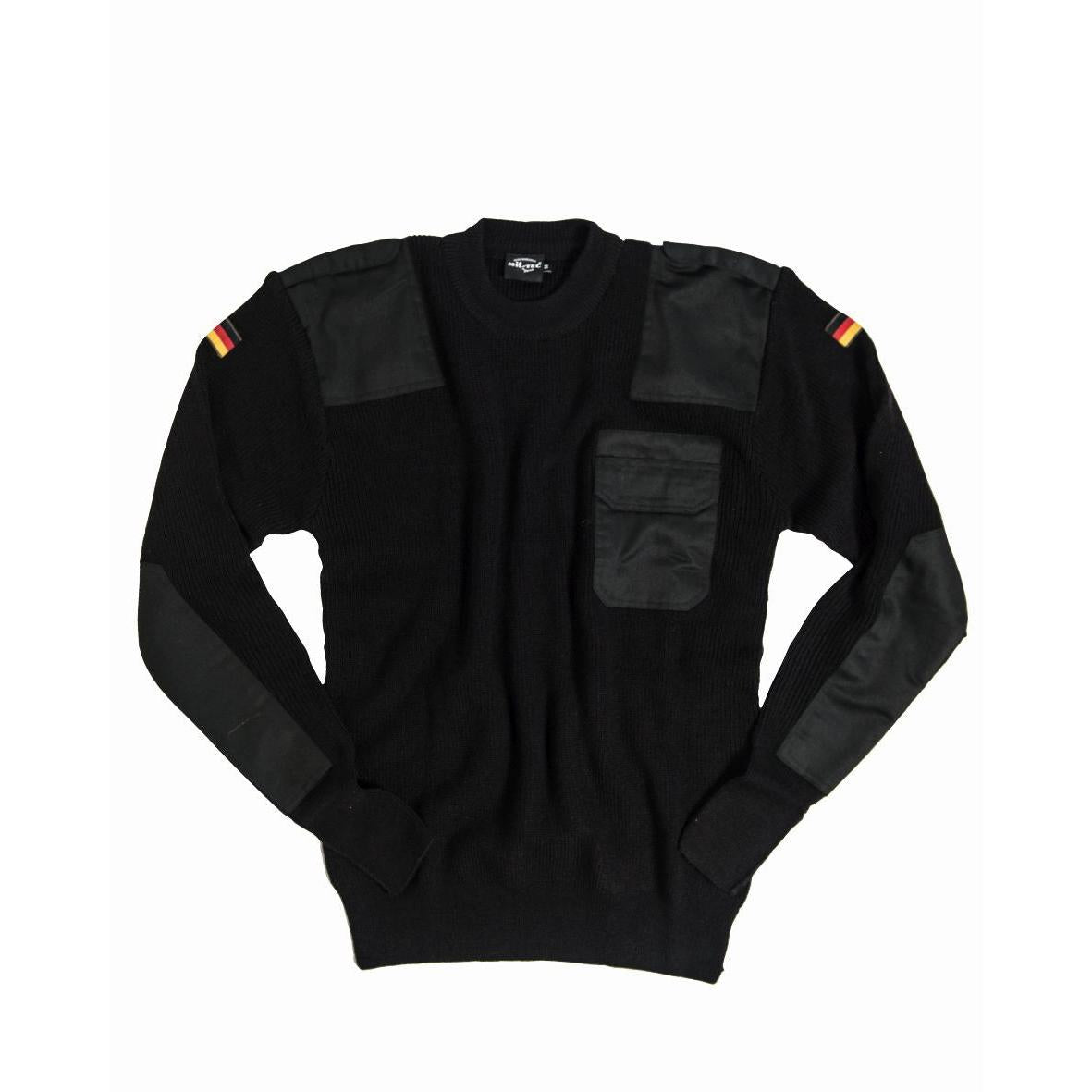 MIL-TEC Pullover Bundeswehr BW Pullover schwarz 80/20 Security Arbeitspullover