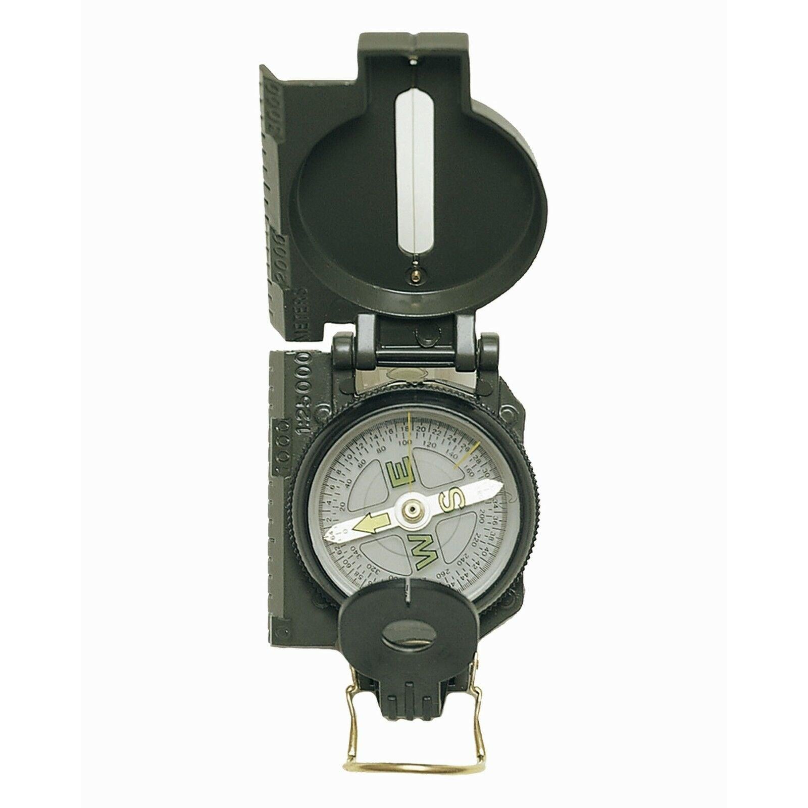 MIL-TEC Ranger Kompass mit geschlossenem olivfarbenem Metallgehäuse, frontal dargestellt