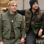 MIL-TEC Ranger Weste woodland Truckerweste Anglerweste Tarnweste Jagdweste