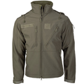 Vorderansicht der MIL-TEC Softshelljacke SCU 14 in ranger green