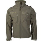 Vorderansicht der MIL-TEC Softshelljacke SCU 14 in ranger green