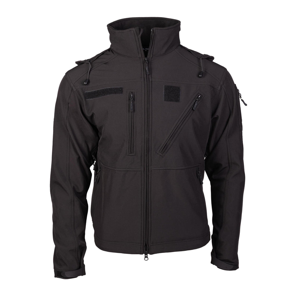 MIL-TEC Softshell Jacke SCU 14 schwarz mit Frontreißverschluss