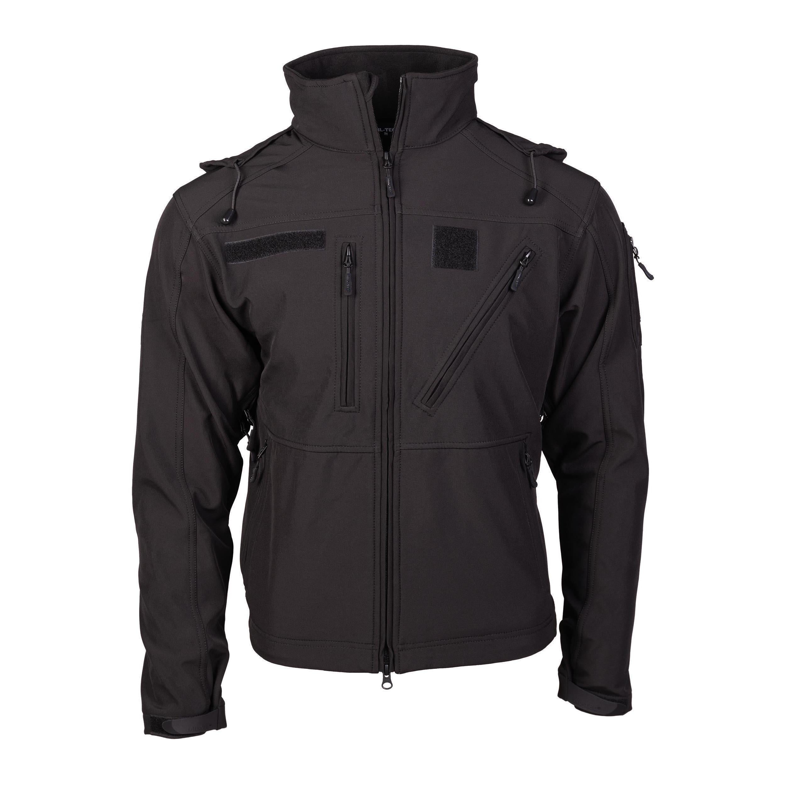 MIL-TEC Softshell Jacke SCU 14 schwarz mit Frontreißverschluss