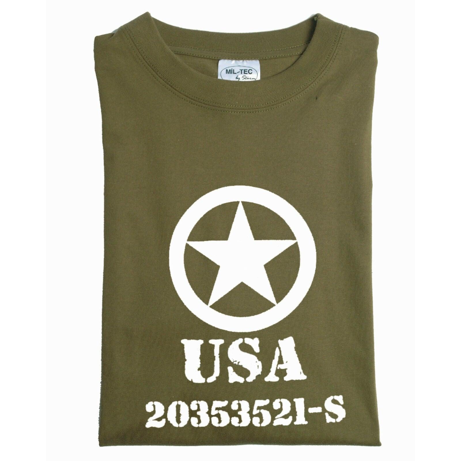 MIL-TEC T-Shirt ALLIED STAR oliv Army Shirt bedruckt T-Shirt shortsleeve