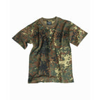 MIL-TEC T-Shirt KIDS flecktarn Tarnshirt Kinder Army Military Shirt Boys & Girls
