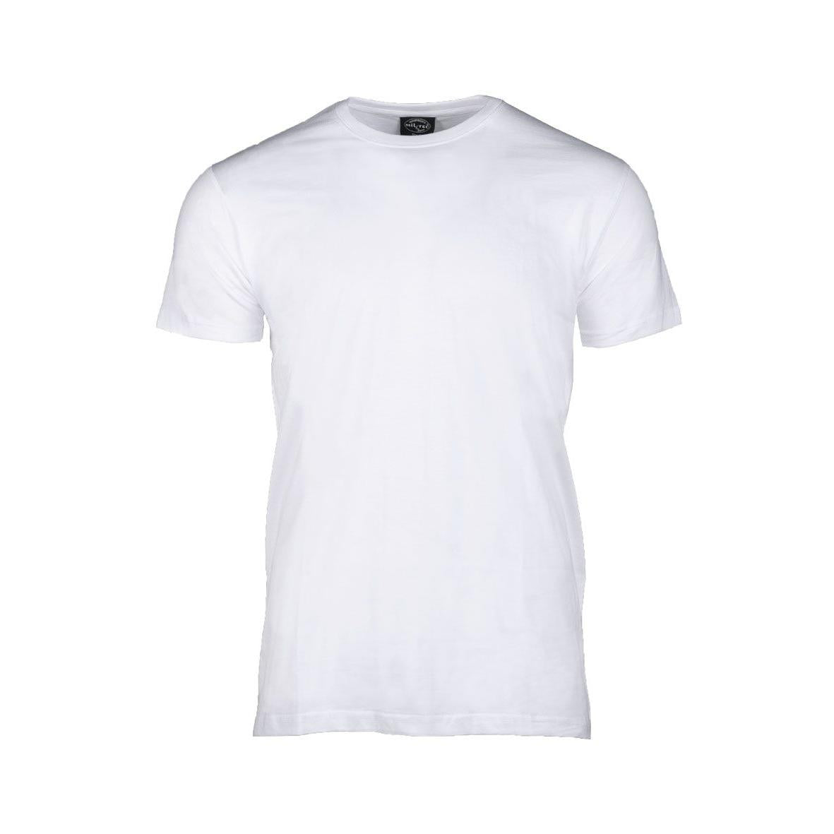MIL-TEC T-Shirt weiss US Style Rundhals Shirt Cotton Shirt Army Shirt