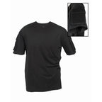 MIL-TEC Tactical T-Shirt schwarz mit Kletttaschen vorne