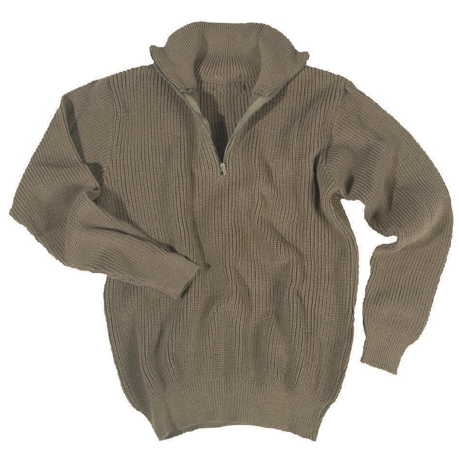 MIL-TEC Troyer Pullover PAN oliv Jagdpullover Arbeitspullover Seemannspullover