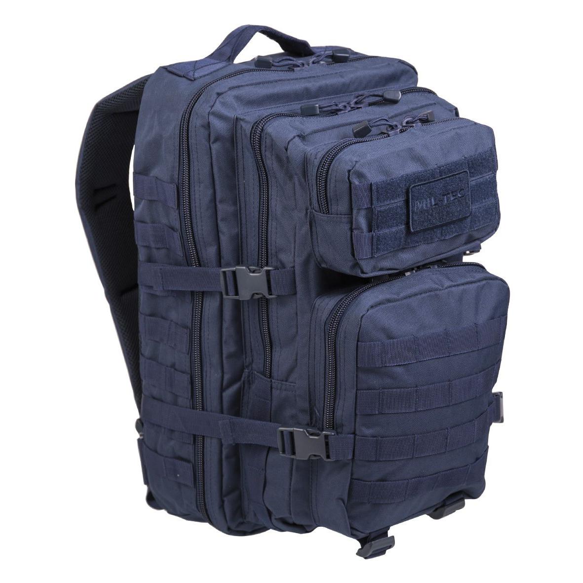 MIL-TEC Assault Pack large in Dunkelblau mit Fronttaschen und Molle-System