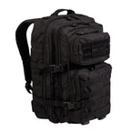 MIL-TEC Assault Pack large in Schwarz mit Molle-Schlaufen und Fronttaschen