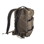 Rückansicht des Rucksacks mit gepolstertem Rückenteil und ergonomischen Schultergurten