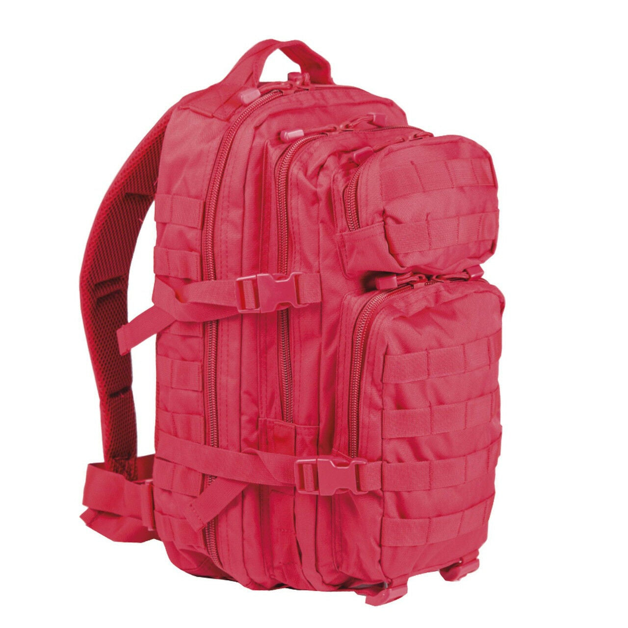 MIL-TEC US Assault Pack small in Signalrot mit Fronttaschen und Molle-System
