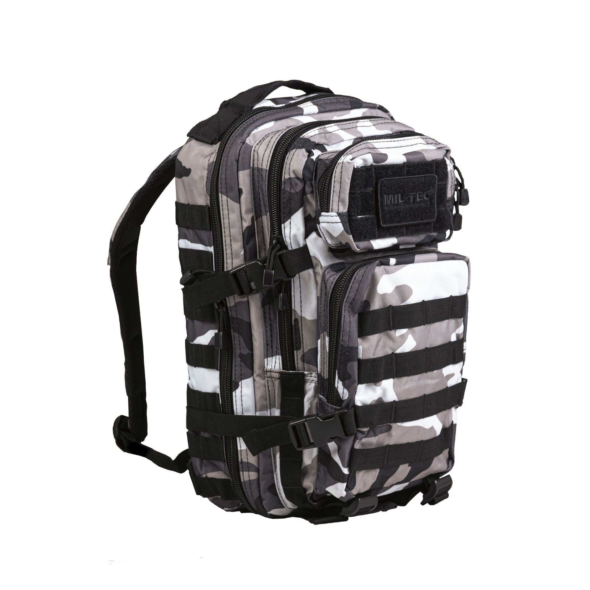 MIL-TEC US Assault Pack small urban – Frontansicht mit Molle-System