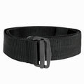 MIL-TEC US BDU Belt in Schwarz mit geschlossenem Kunststoffverschluss, frontal dargestellt