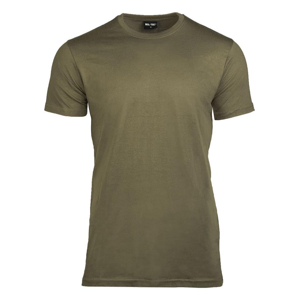 MIL-TEC US Style T-Shirt steingrau-oliv Rundhals Shirt Unterhemd Army Shirt