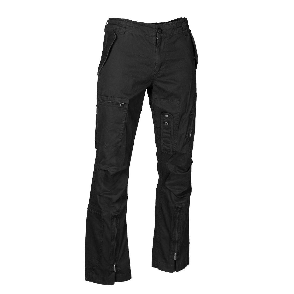 Mil-TEC Fliegerhose Cotton Vintage "Straight Cut" schwarz Army Cargo Hose