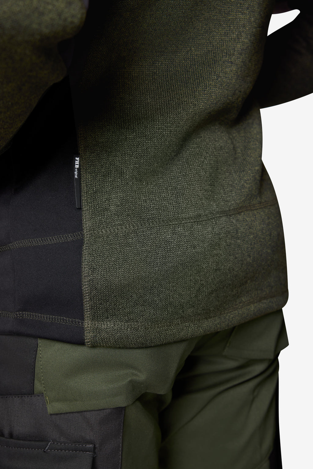 FHB Strick-Fleece Jacke 79595 CHRISTOPH oliv-schwarz  Herren Fleece