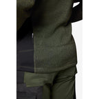 FHB Strick-Fleece Jacke 79595 CHRISTOPH oliv-schwarz  Herren Fleece