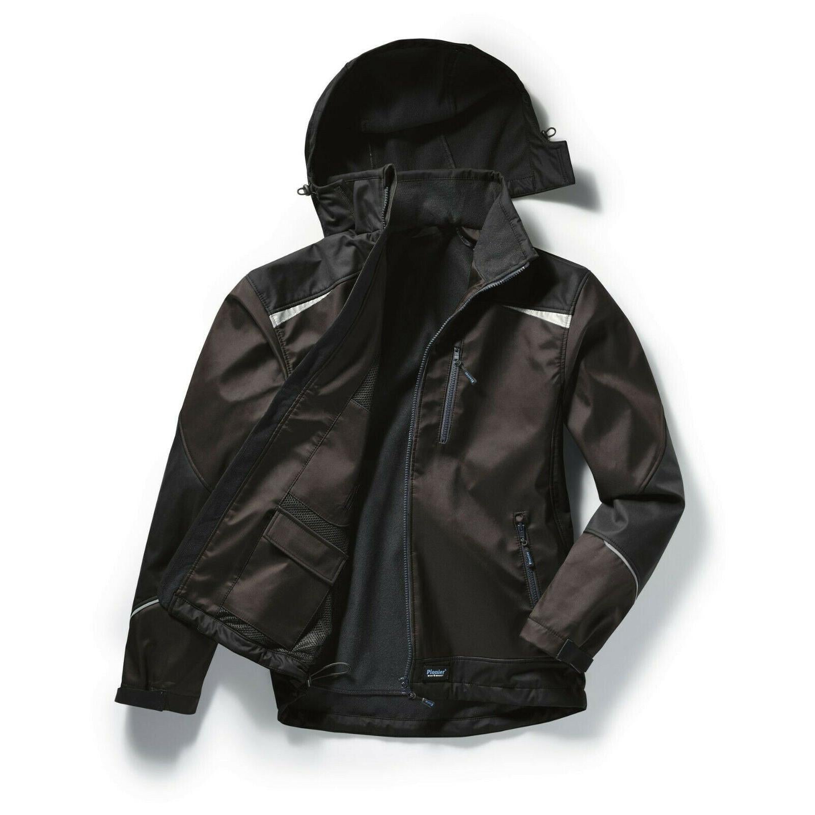 Pionier Workwear OUTDOOR Softshell Jacke 5863 Herren Outdoor Jacke braun schwarz
