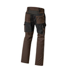 Rückansicht Bundhose W0 30003 zweifarbig mit Gesäßtaschen