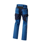 Rückansicht Bundhose W0 30003 in zweifarbiger Optik mit Gesäßtaschen