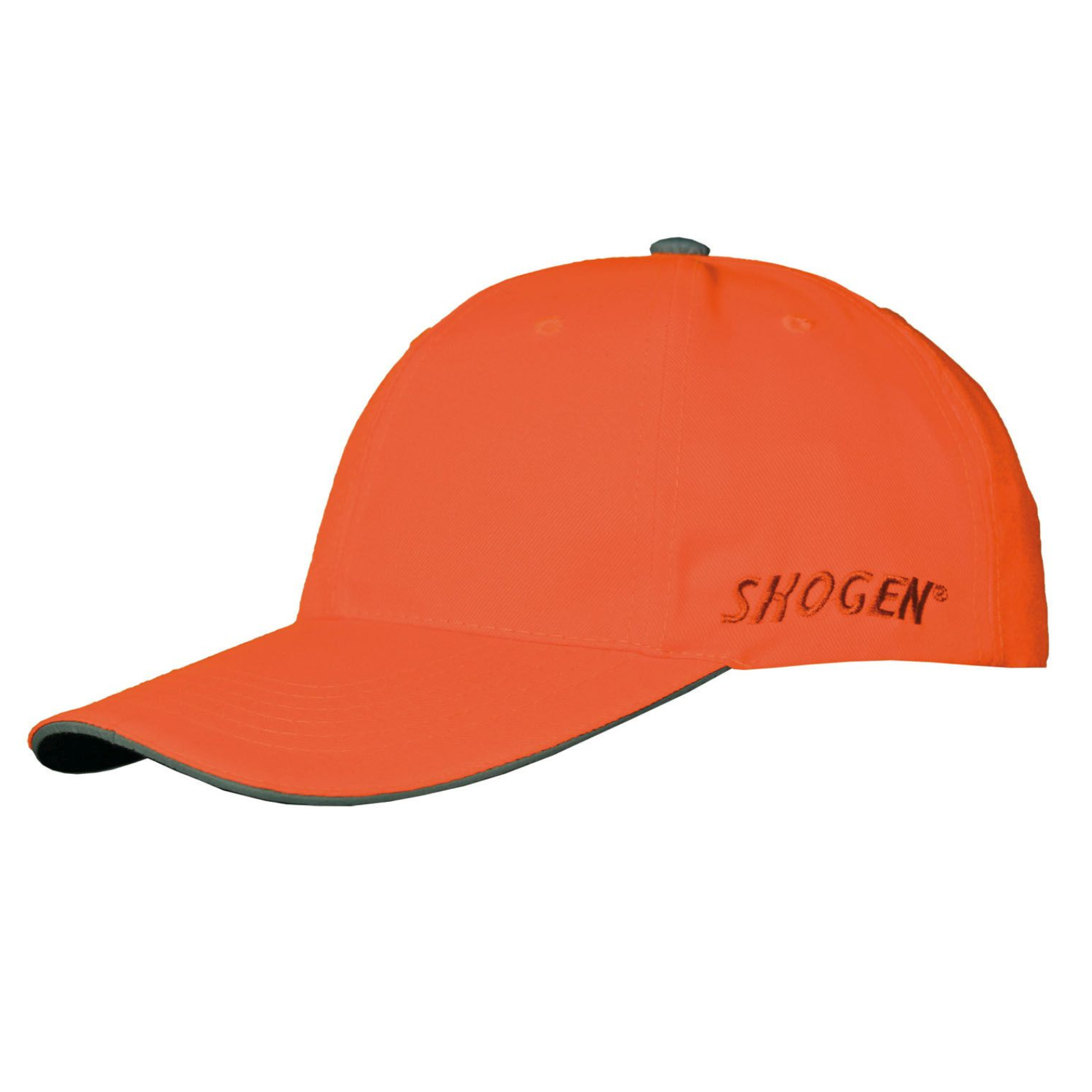 Leuchtorange SKOGEN Signalcap mit Reflexpaspel – Basecap für Drückjagd mit verstellbarem Verschluss und schwarzem Unterschirm für optimalen Sichtschutz