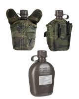 MIL-TEC Feldflasche 1ltr. Trinkflasche woodland Army...