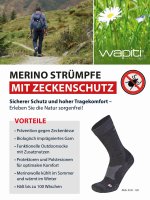 wapiti TREK ZS02 Merino Anti Zecken 4531 anthrazit Socken...